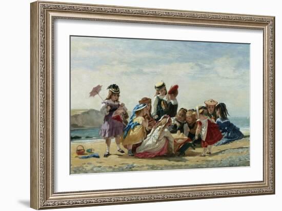 A Day at the Seaside-Timoleon Lobrichon-Framed Giclee Print