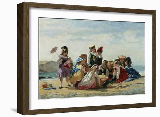 A Day at the Seaside-Timoleon Lobrichon-Framed Giclee Print