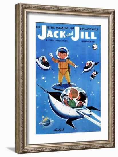 A Day in Outerspace - Jack and Jill, September 1957-Lou Segal-Framed Giclee Print