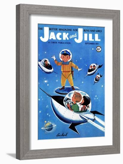 A Day in Outerspace - Jack and Jill, September 1957-Lou Segal-Framed Giclee Print