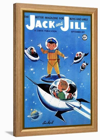 A Day in Outerspace - Jack and Jill, September 1957-Lou Segal-Framed Premier Image Canvas