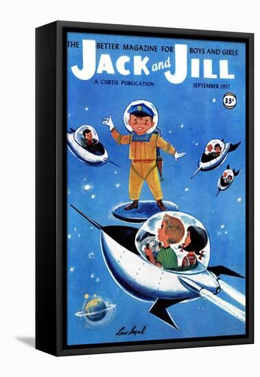 A Day in Outerspace - Jack and Jill, September 1957-Lou Segal-Framed Premier Image Canvas