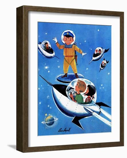 A Day in Outerspace - Jack and Jill, September 1957-Lou Segal-Framed Giclee Print