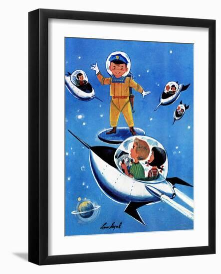 A Day in Outerspace - Jack and Jill, September 1957-Lou Segal-Framed Giclee Print