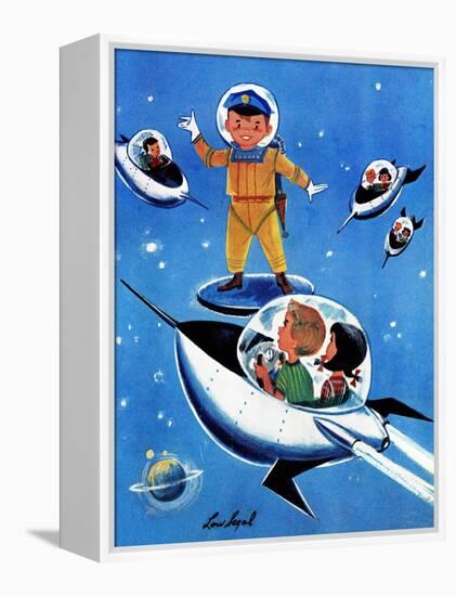 A Day in Outerspace - Jack and Jill, September 1957-Lou Segal-Framed Premier Image Canvas