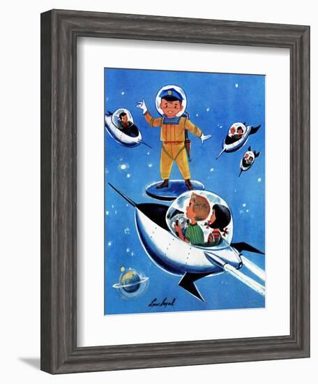 A Day in Outerspace - Jack and Jill, September 1957-Lou Segal-Framed Giclee Print