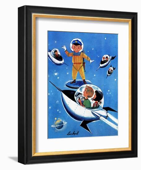 A Day in Outerspace - Jack & Jill-Lou Segal-Framed Giclee Print