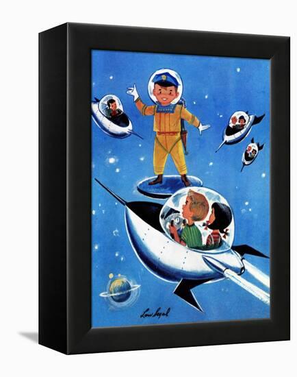 A Day in Outerspace - Jack & Jill-Lou Segal-Framed Premier Image Canvas