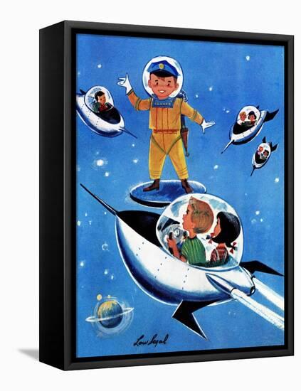 A Day in Outerspace - Jack & Jill-Lou Segal-Framed Premier Image Canvas