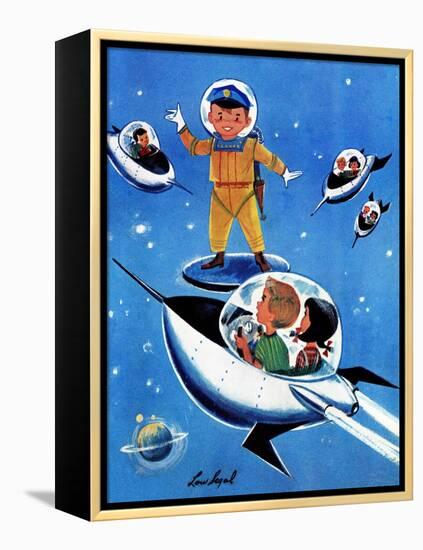 A Day in Outerspace - Jack & Jill-Lou Segal-Framed Premier Image Canvas