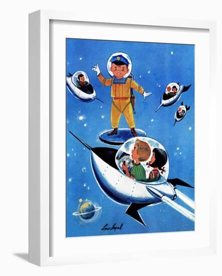 A Day in Outerspace - Jack & Jill-Lou Segal-Framed Giclee Print