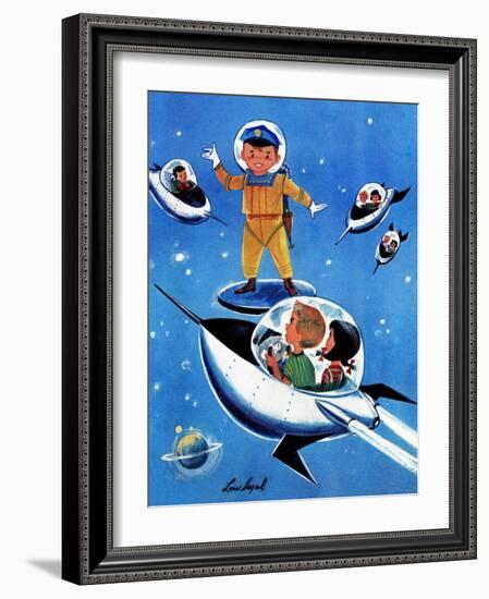 A Day in Outerspace - Jack & Jill-Lou Segal-Framed Giclee Print