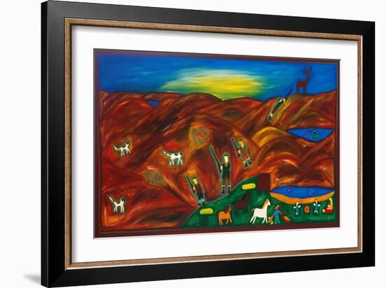 A Day in the Highlands, 2002 (Oil on Linen)-Cristina Rodriguez-Framed Giclee Print