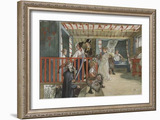 A Day of Celebration, from 'A Home' series, c.1895-Carl Larsson-Framed Giclee Print