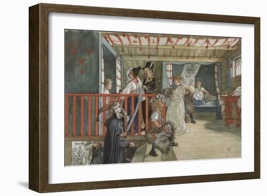 A Day of Celebration, from 'A Home' series, c.1895-Carl Larsson-Framed Giclee Print