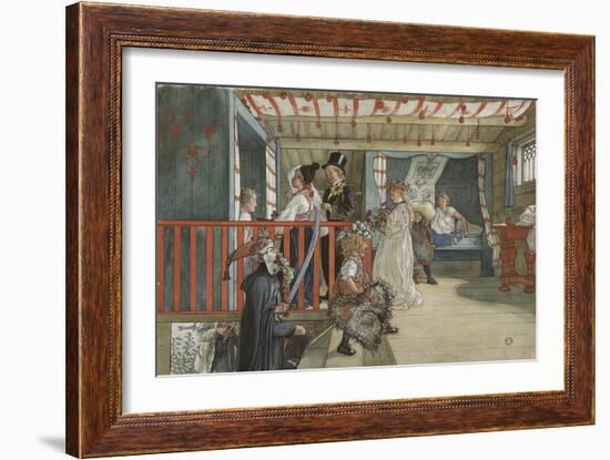 A Day of Celebration, from 'A Home' series, c.1895-Carl Larsson-Framed Giclee Print