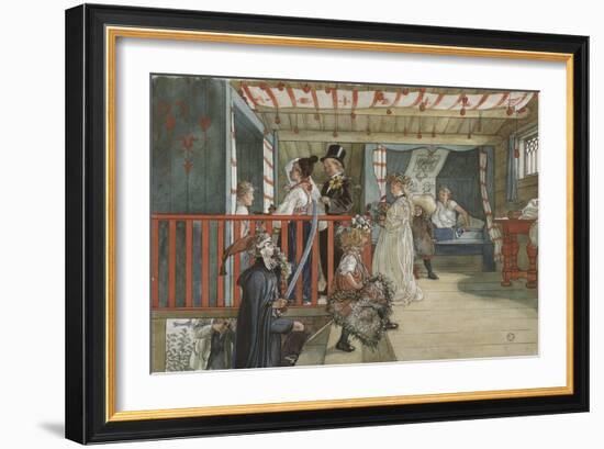 A Day of Celebration, from 'A Home' series, c.1895-Carl Larsson-Framed Giclee Print