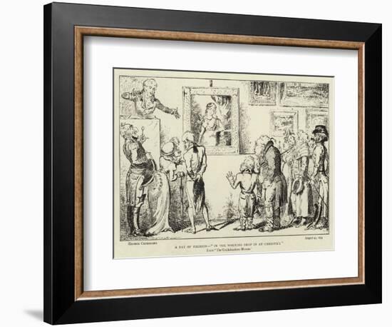 A Day of Fashion, In the Morning Drop in at Christie'S-George Cruikshank-Framed Giclee Print