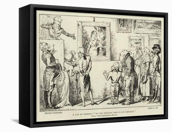 A Day of Fashion, In the Morning Drop in at Christie'S-George Cruikshank-Framed Premier Image Canvas