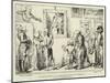 A Day of Fashion, In the Morning Drop in at Christie'S-George Cruikshank-Mounted Giclee Print