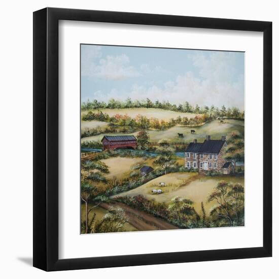 A day on the farm-Barbara Jeffords-Framed Art Print