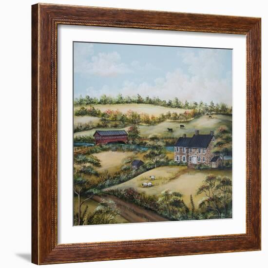 A day on the farm-Barbara Jeffords-Framed Art Print