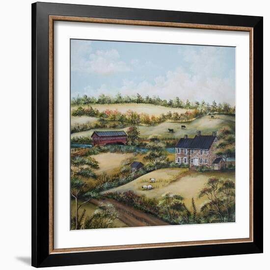 A day on the farm-Barbara Jeffords-Framed Art Print