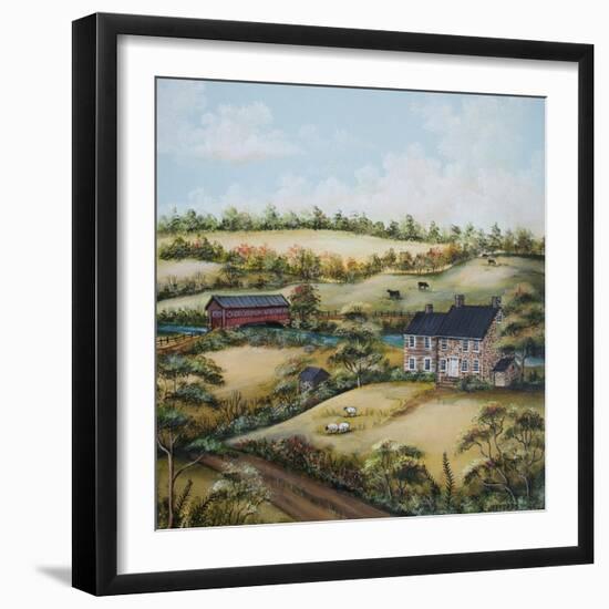 A day on the farm-Barbara Jeffords-Framed Art Print