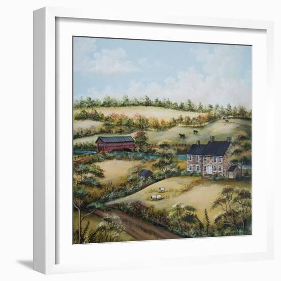 A day on the farm-Barbara Jeffords-Framed Art Print