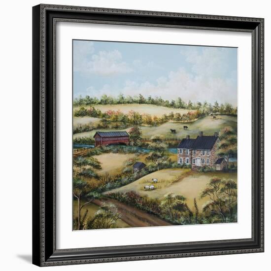 A day on the farm-Barbara Jeffords-Framed Art Print