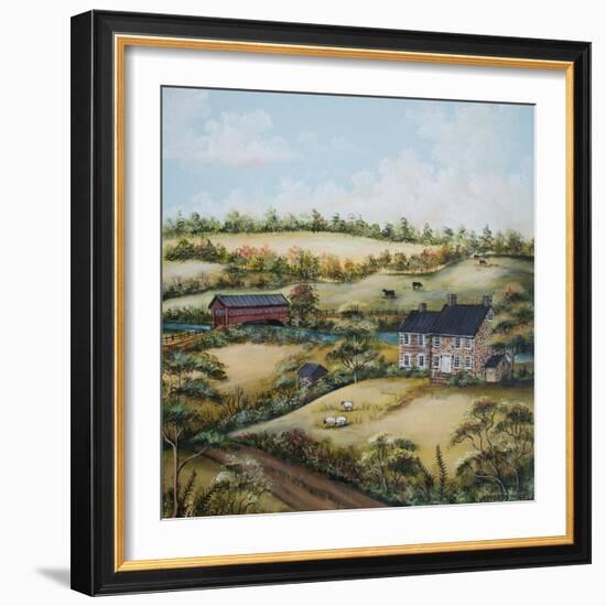 A day on the farm-Barbara Jeffords-Framed Art Print