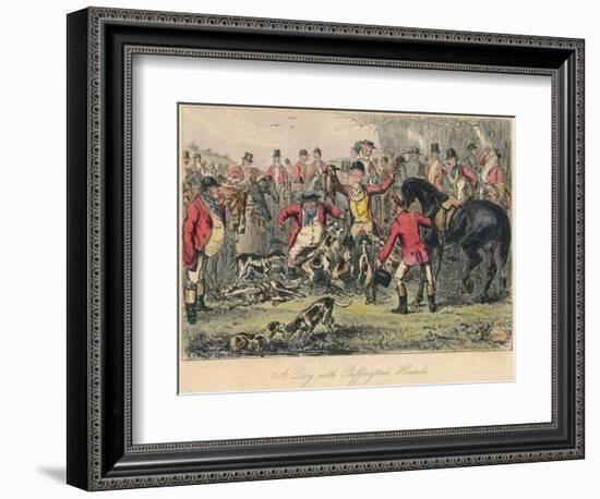 A Day with Puffingtons Hounds, 1865-Bradbury, Evans and Co-Framed Giclee Print