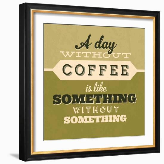 A Day Without Coffee 1-Lorand Okos-Framed Art Print