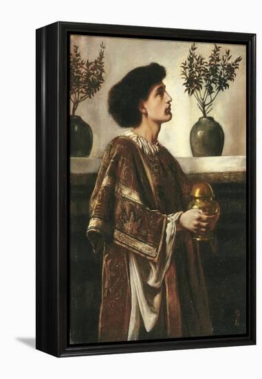 A Deacon. Eine Diakonin. 1863-Simeon Solomon-Framed Premier Image Canvas