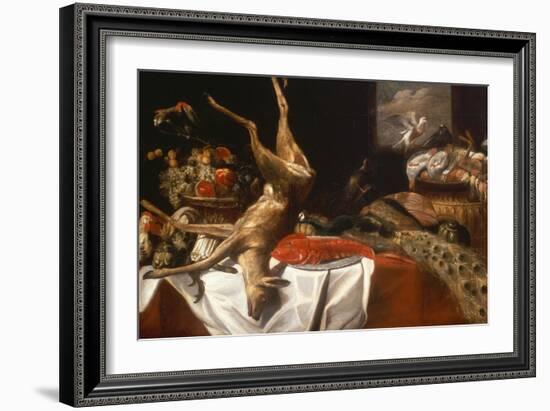 A Dead Deer and Birds, A Lobster on a Dish, A Basket of Fruit and Vegetables-Frans Snyders-Framed Giclee Print