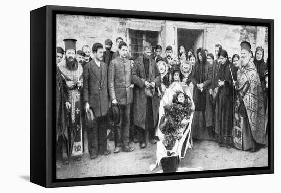 A Dead Greek Peasant Lying in a Coffin, 1922-HA Fawcett-Framed Premier Image Canvas