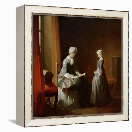 A Decent Education-Jean-Baptiste Simeon Chardin-Framed Premier Image Canvas