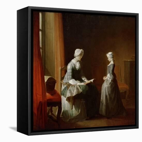 A Decent Education-Jean-Baptiste Simeon Chardin-Framed Premier Image Canvas