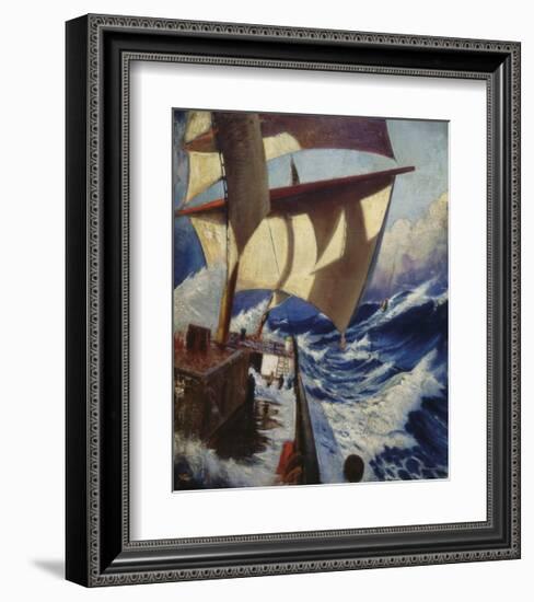 A Deck Scene-Herbert Barnard John Everett-Framed Premium Giclee Print