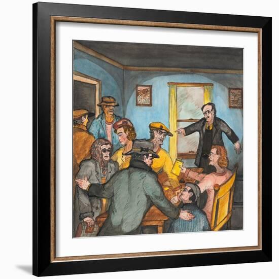 A Delegation in a Relief Station in Portland Protesting the Eviction of an Unemployed Family-Ronald Ginther-Framed Giclee Print