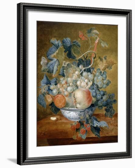 A Delft Bowl with Fruit, C.1730-Michiel van Huysum-Framed Giclee Print