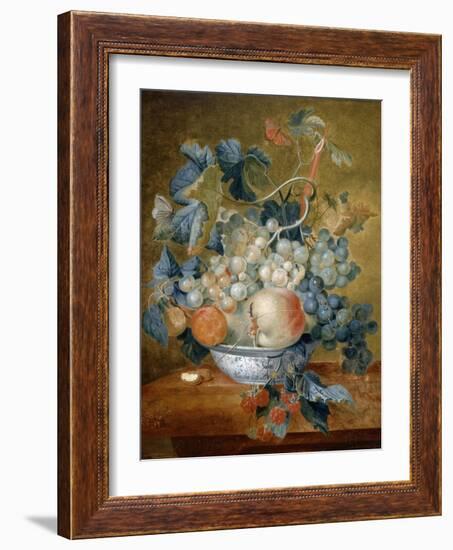 A Delft Bowl with Fruit, C.1730-Michiel van Huysum-Framed Giclee Print