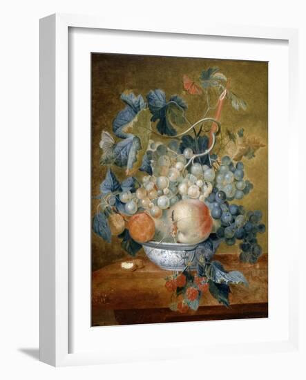 A Delft Bowl with Fruit, C.1730-Michiel van Huysum-Framed Giclee Print