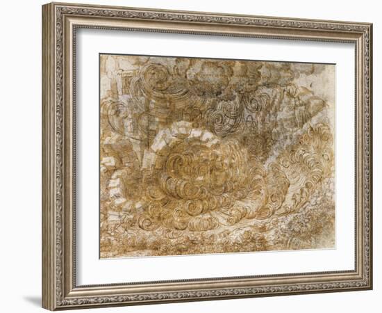 A Deluge by Leonardo Da Vinci-Leonardo Da Vinci-Framed Giclee Print