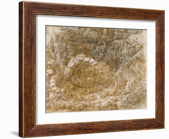 A Deluge by Leonardo Da Vinci-Leonardo Da Vinci-Framed Giclee Print