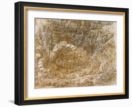 A Deluge by Leonardo Da Vinci-Leonardo Da Vinci-Framed Giclee Print