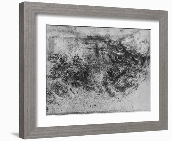 'A Deluge', c1480 (1945)-Leonardo Da Vinci-Framed Giclee Print