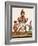 A Depiction of King Ravana with a Rakshasa or Demon to His Left and Sita to His Right, from…-null-Framed Giclee Print