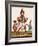 A Depiction of King Ravana with a Rakshasa or Demon to His Left and Sita to His Right, from…-null-Framed Giclee Print