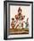 A Depiction of King Ravana with a Rakshasa or Demon to His Left and Sita to His Right, from…-null-Framed Giclee Print